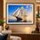 Anupam Premium 3D Embossed Sailing Ship Metal Frame Painting | Wall Painting Home Decor Gift Items– 28 x 20 Inch