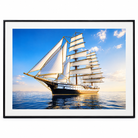 Anupam Premium 3D Embossed Sailing Ship Metal Frame Painting | Wall Painting Home Decor Gift Items– 28 x 20 Inch