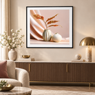 Anupam Premium 3D Embossed Vase & Botanical Metal Frame Painting | Wall Painting For Home Decor Gift Items – 28 x 20 Inch