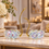 Anupam Premium Crystal Swan Pair Showpiece with Golden Neck | Luxury Home Decor Accent Gift Items - Pack of 1