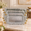 Anupam Premium Silver Decorative Serving Tray Set with Golden Ball Handles | Luxury Tableware Gift Items