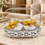 Anupam Premium 2-Compartment Serving Bowl Set with Silver & Gold Floral Lid | Luxury Tableware Gift Items
