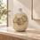 Anupam Premium Exquisite White & Gold Geometric Ceramic Decorative Vase Without Flower Stick - Golden (Pack of 1)