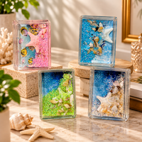 Anupam Ocean Theme Decorative Fridge Magnet Combo Pack of 4 | Seashell Starfish 3D Refrigerator Magnets for Kitchen, Home Decor, Office & Gifting