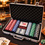 Anupam Premium Poker Chip Set with Playing Cards, Dice & Aluminium Carry Case | Complete Casino Style Card Game Set for Adults