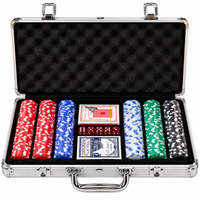 Anupam Premium Poker Chip Set with Playing Cards, Dice & Aluminium Carry Case | Complete Casino Style Card Game Set for Adults
