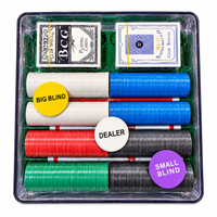 Anupam Premium Poker Chip Set with Playing Cards, Dealer Small Blind Big Blind Buttons & Multicolor Chips | Complete Poker Game Set
