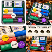 Anupam Premium Poker Chip Set with Playing Cards, Dealer Small Blind Big Blind Buttons & Multicolor Chips | Complete Poker Game Set
