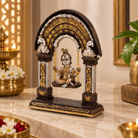 Anupam Premium Lord Krishna Jhula Decorative Showpiece | Antique Gold & Silver Finish Home Decor Idol