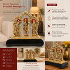Premium Golden Lord Rama Darbar Idol Set | Ram, Lakshman & Sita Decorative Murti for Home Mandir