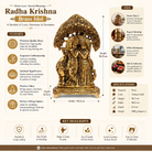 Premium Radha Krishna Idol Under Kadamba Tree | Antique Gold Finish Spiritual Home Décor