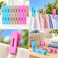 Anupam Heavy Duty Plastic Cloth Drying Clips with Strong Grip for Laundry, Balcony, Terrace & Daily Home Use – Pack of 18