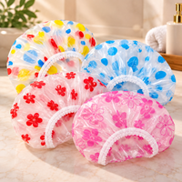 Anupam Reusable Waterproof Printed Shower Caps for Women with Elastic Edge, Hair Protection Bath Cap – Pack of 4