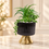 Anupam Premium Artificial Flower Metal Pot with Stand Home Decor, Decorative Home Item / Tabletop Statue / Luxury Flower Showpiece for Living Room, Office & Gifting