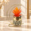 Anupam Premium Artificial Metal Flower Pot with Stand Home Decor, Decorative Home Item / Tabletop Statue / Luxury Flower Showpiece for Living Room, Office & Gifting