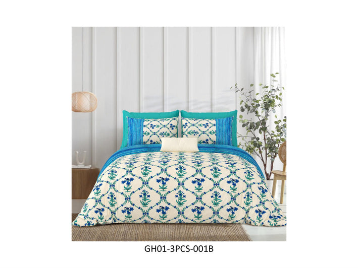 GHARANA 120 TC
COTTON DOUBLE BEDSHEET SET