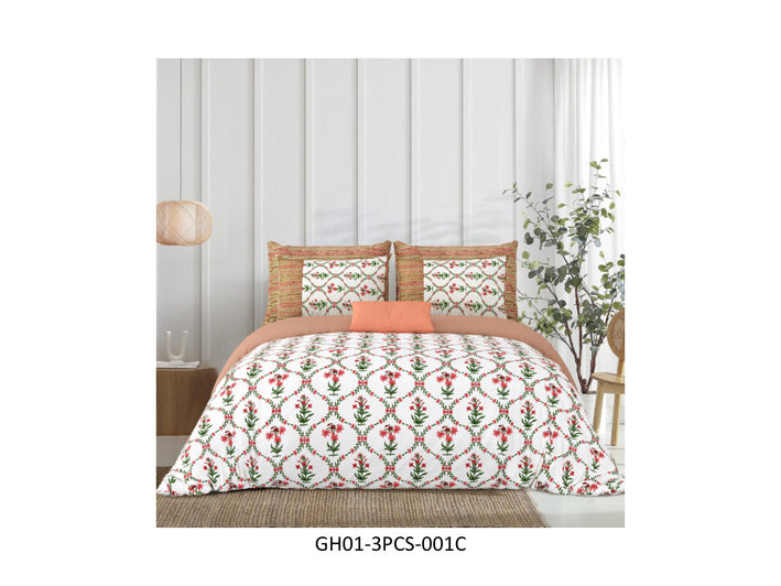 GHARANA 120 TC
COTTON DOUBLE BEDSHEET SET