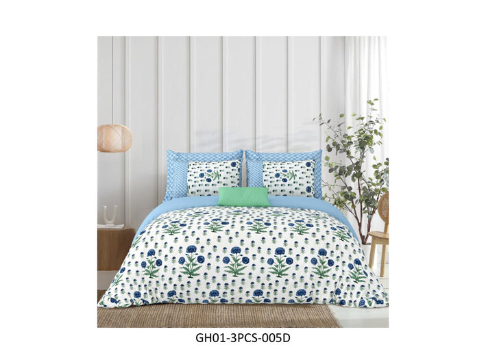 GHARANA 120 TC
COTTON DOUBLE BEDSHEET SET