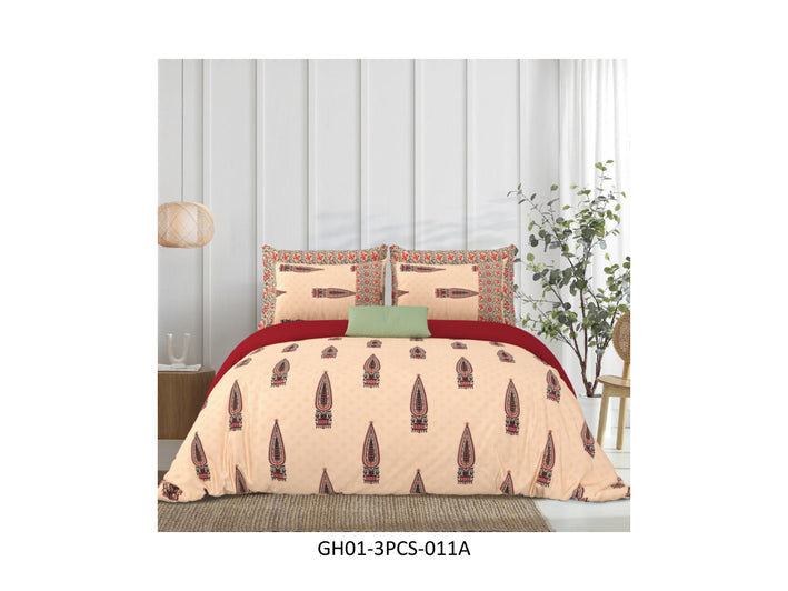 GHARANA 120 TC
COTTON DOUBLE BEDSHEET SET