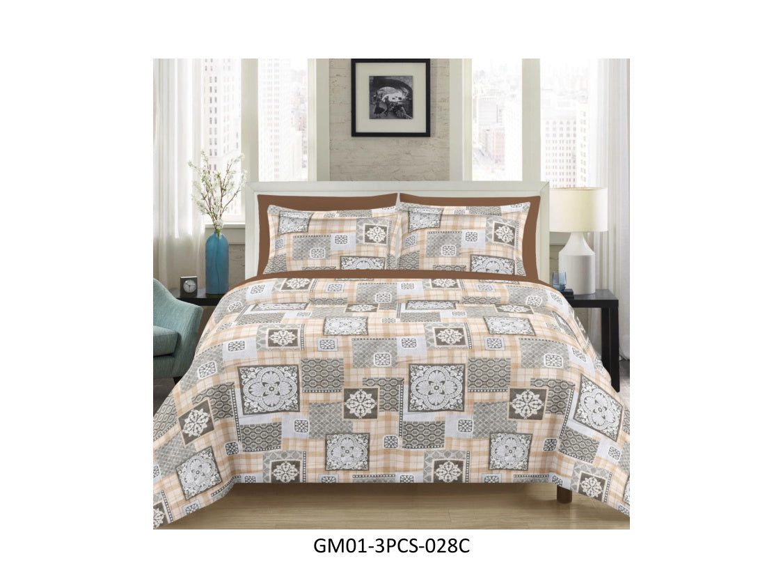 GULMOHAR 120 TC 100%
COTTON DOUBLE BEDSHEET SET