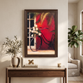 Anupam Vintage Bicycle & Floral Metal Framed Wall Painting – 18 x 26 Inch Premium Decorative Wall Art for Living Room & Home Decor