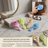 Anupam Pack of 4 Cute Cartoon Character Hair Brushes for Kids | Colorful Detangling Massage Hair Brush Set for Girls & Boys