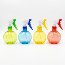 Anupam Pregents Multipurpose Round Trigger Spray Bottles Set – Refillable Plastic Water Sprayer for Plants, Cleaning & Household Use (4Pc. Set)