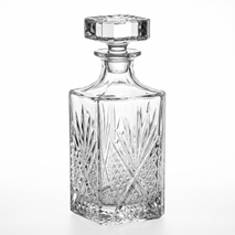 Premium Cut-Glass Whiskey Decanter with Airtight Stopper - Royal Square Spirits Container