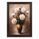 Anupam Premium White Peony Floral Metal Framed Wall Painting – 18 x 26 Inch Premium Botanical Wall Art for Living Room & Home Decor