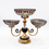 Premium 3-Bowl Gold Serving Stand with Smoky Grey Glass - Royal Centerpiece & Dry Fruit Platter