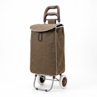 Premium Foldable Shopping Trolley Bag with Wheels - Heavy Duty Reusable Grocery Cart