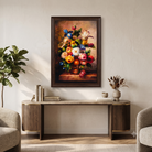 Anupam Premium Floral Bouquet Metal Framed Wall Painting – 18 x 26 Inch Elegant Flower Wall Art for Living Room & Home Decor