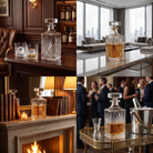 Premium Cut-Glass Whiskey Decanter with Airtight Stopper - Royal Square Spirits Container