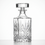Premium Sunburst Crystal Glass Whiskey Decanter - Square Liquor Bottle with Stopper