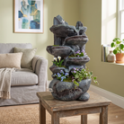 Premium  Indoor Decorative Water Fountain – Multi-Tier Rocky Cascade Tabletop Fountain