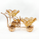 Premium Decorative Gold-Tone Metal Wheelbarrow Fruit and Candy Server