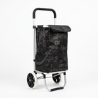 Premium Modern Printed Folding Shopping Trolley Bag with Wheels - Heavy-Duty Grocery Cart