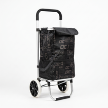 Premium Modern Printed Folding Shopping Trolley Bag with Wheels - Heavy-Duty Grocery Cart