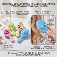 Anupam Pack of 4 Cute Cartoon Character Hair Brushes for Kids | Colorful Detangling Massage Hair Brush Set for Girls & Boys