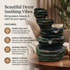 Premium Multi-Tier Rocky Cascade Water Fountain – Green & Stone Finish Decorative Waterfall