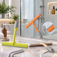 Anupam Premium Bathroom Glass Cleaning Wiper with Long Handle | Multipurpose Shower Squeegee for Mirror, Tiles, Kitchen & Window Cleaning