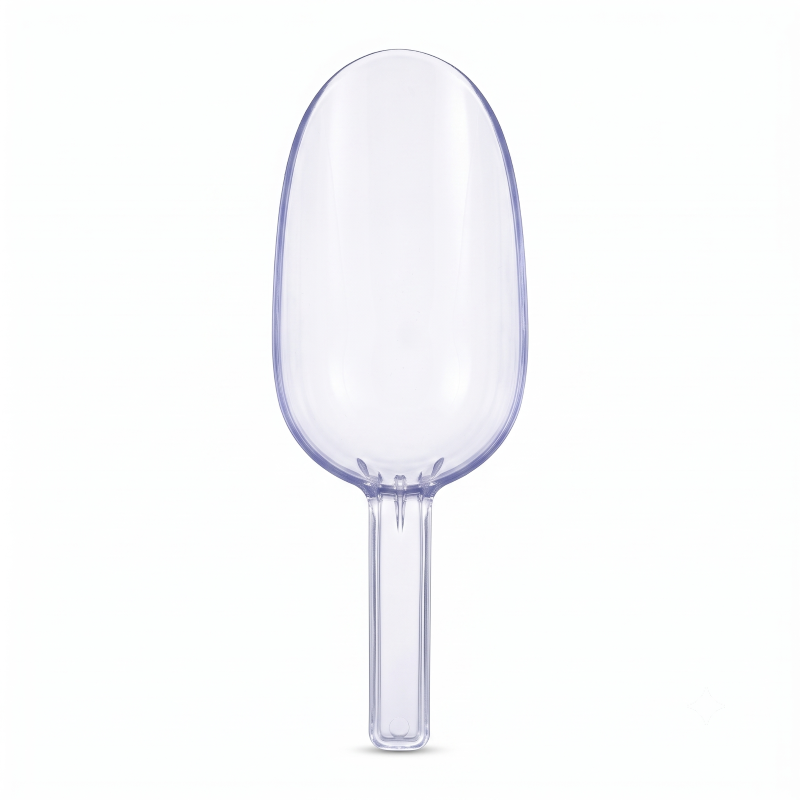 Anupam Premium Transparent Plastic Scoop with Handle | Multipurpose Kitchen Scoop for Ice, Sugar, Flour, Grains & Dry Food Serving -