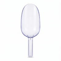 Anupam Premium Transparent Plastic Scoop with Handle | Multipurpose Kitchen Scoop for Ice, Sugar, Flour, Grains & Dry Food Serving -