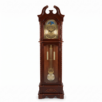 Anupam Premium Wooden Grandfather Pendulum Floor Clock with Chime – Classic Antique Home Decor