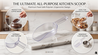 Anupam Premium Transparent Plastic Scoop with Handle | Multipurpose Kitchen Scoop for Ice, Sugar, Flour, Grains & Dry Food Serving -