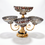 Premium 4-Bowl Gold Serving Stand with Smoky Grey Glass - Royal Centerpiece & Dry Fruit Platter