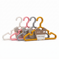 Anupam Colorful Beaded Plastic Combo Clothes Hangers – Non-Slip Lightweight Multipurpose Hanger Set for Kids & Adults (Each Color-3Pc.)