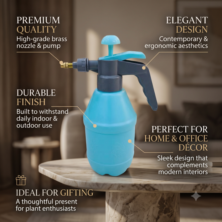 Anupam Pregents Handheld Pressure Sprayer Bottle with Adjustable Brass Nozzle | Multipurpose Garden & Cleaning Spray Pump