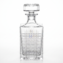Premium Crystal Glass Whiskey Decanter - Classic Diamond Cut Liquor Bottle with Stopper