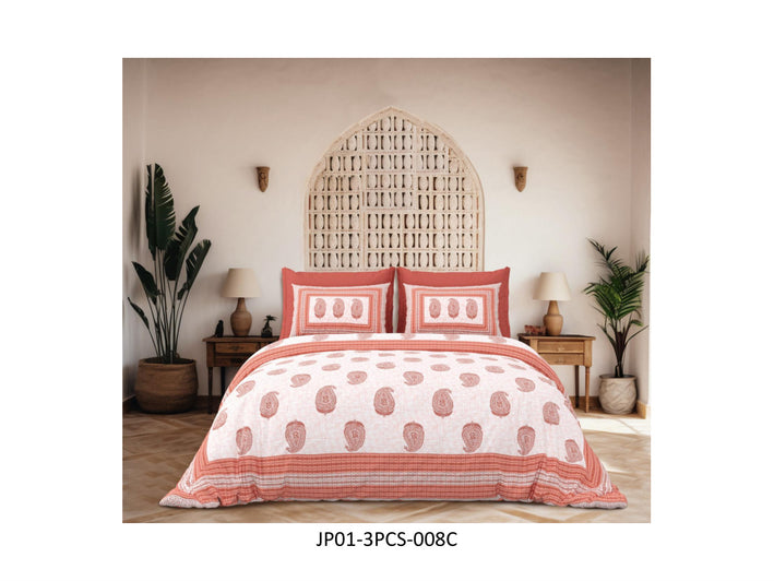 JAIPURI 120 TC
COTTON JAIPURI DOUBLE BEDSHEET